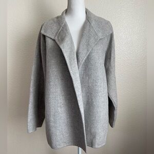 Max Mara wool mix fuzzy Jacket fluffy Coat collar teddy robe cosy warm